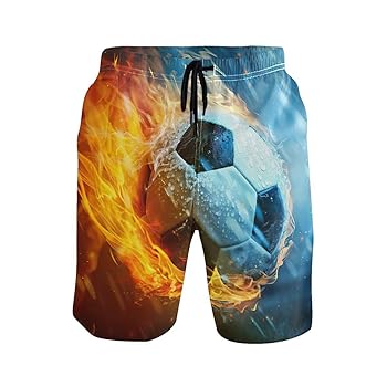 UMIRIKO Fire Flame Soccer Football Mens Swim Trunks Quick UMIRIKO Fire Flame Soccer Football Mens Swim Trunks Quick
